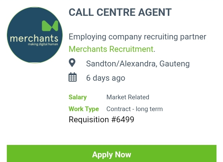 Call Centre Agent merchant